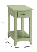 23" Gray Solid and Manufactured Wood End Table