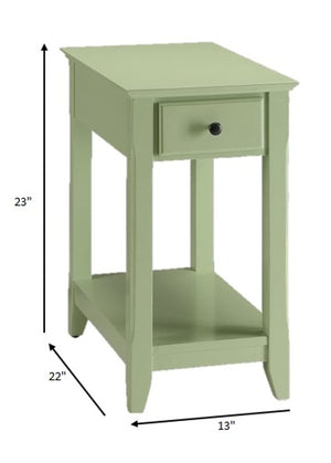 23" Gray Solid and Manufactured Wood End Table