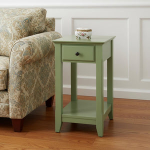 23" Gray Solid and Manufactured Wood End Table