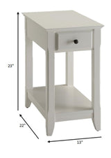 23" Gray Solid and Manufactured Wood End Table
