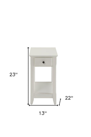 23" Gray Solid and Manufactured Wood End Table