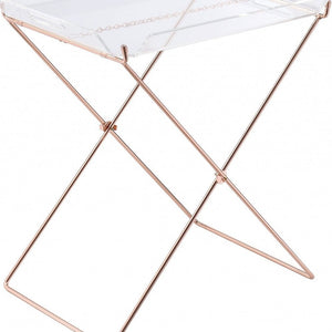 22" Metal Folding Butler Table