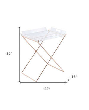 22" Metal Folding Butler Table