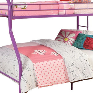78" X 54" X 60" Twin Over Full Rainbow Metal Tube Bunk Bed