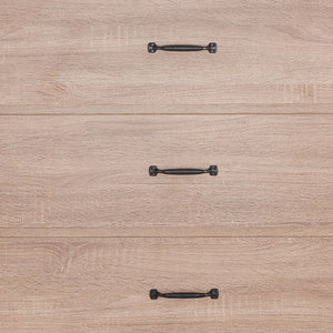 31" Oak Wood Five Drawer Dresser