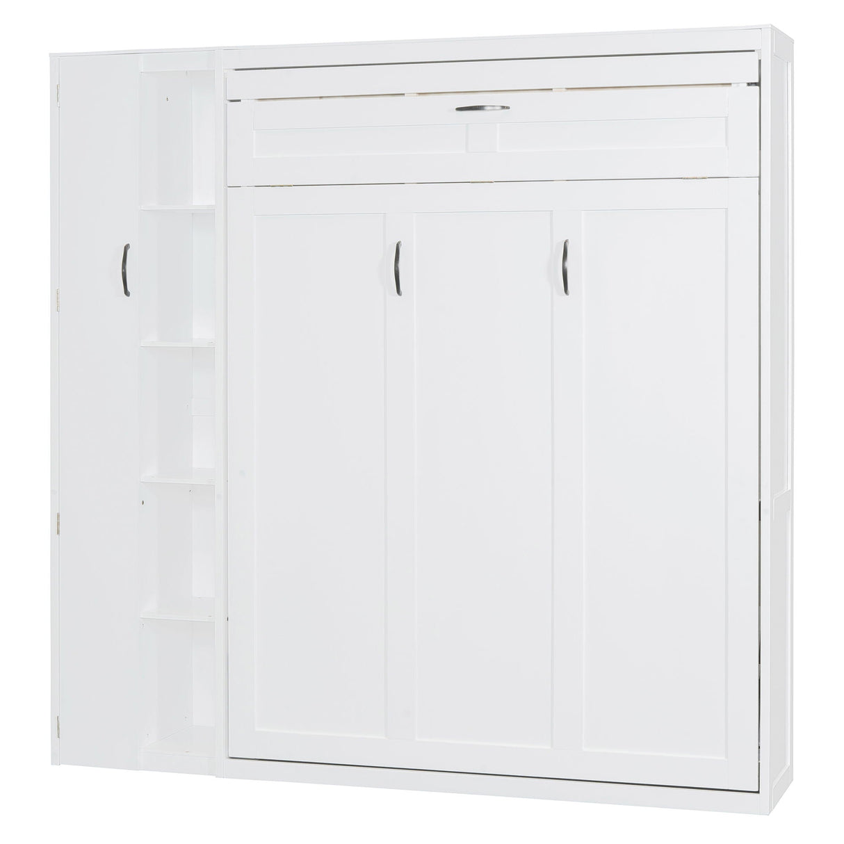 Murphy Wall Bed With Shelves, Wardrobe And LED Lights by Couch.com