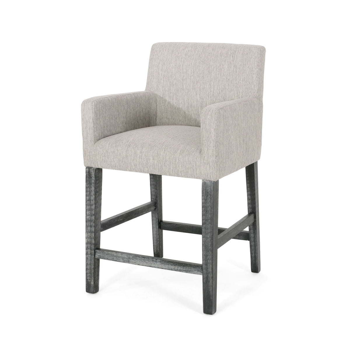 Charmed Upholstered Counter Stool With H Frame Base And Round Arms by Couch.com