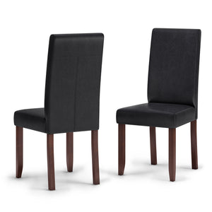 Acadian - Parson Dining Chair (Set of 2) - Distressed Black by Couch.com