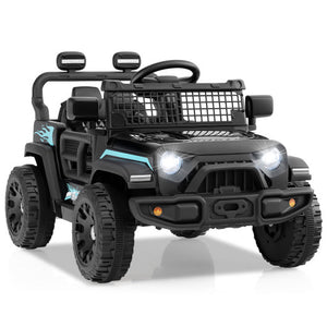 12V Kids Ride on Truck Car Battery Powered Electric Vehicle-Black