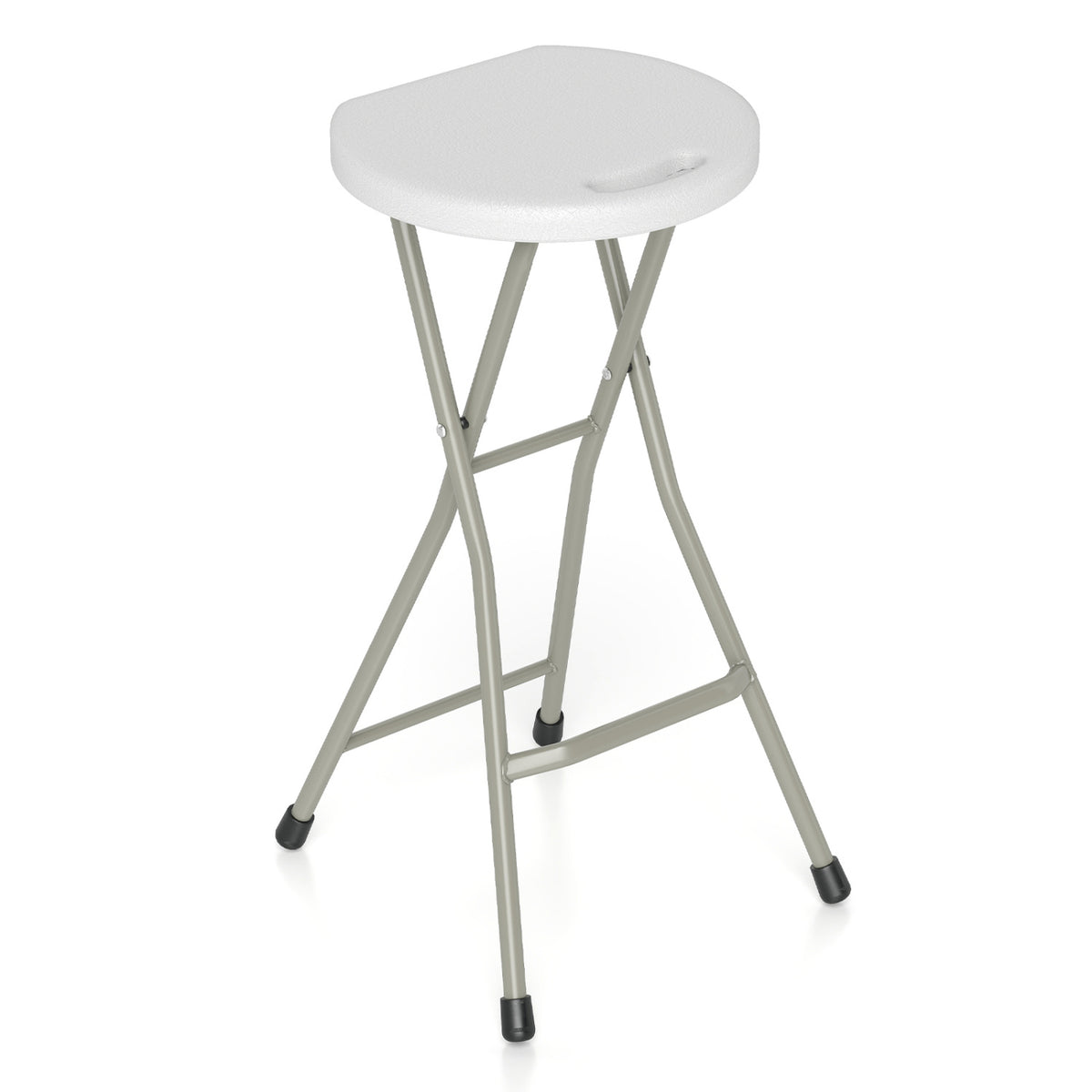 28 Inch Portable Folding Stools Patio Dining Chairs with 330lbs Limited Sturdy Frame-Set of 1