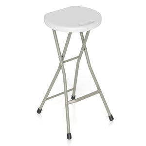 28 Inch Portable Folding Stools Patio Dining Chairs with 330lbs Limited Sturdy Frame-Set of 1