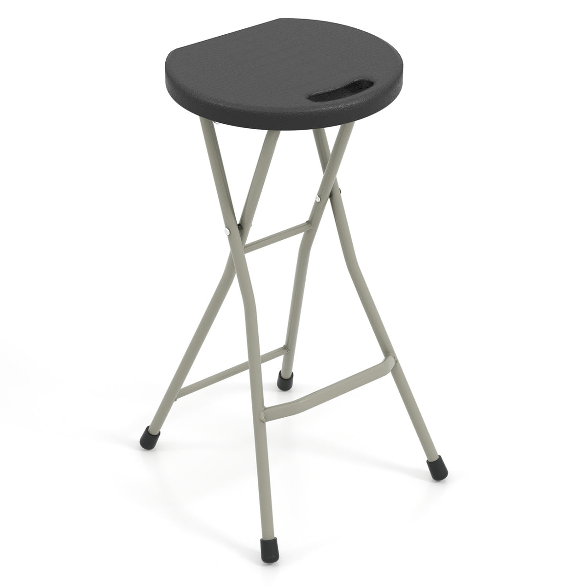 28 Inch Portable Folding Stools with 330lbs Limited Sturdy Frame-1 Piece