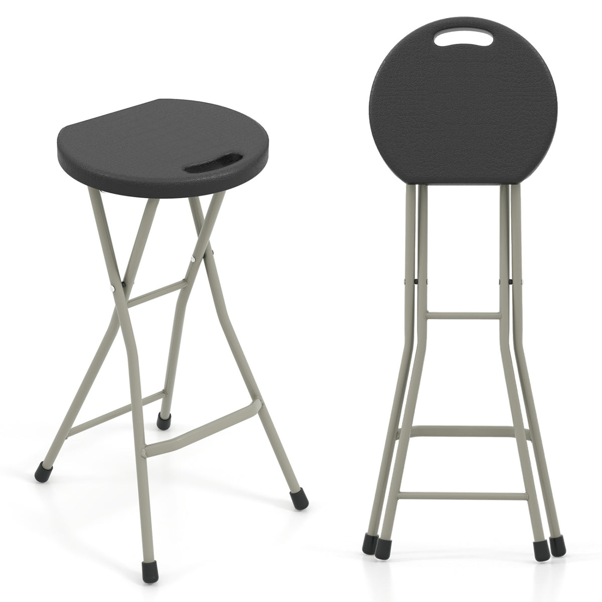 28 Inch Portable Folding Stools with 330lbs Limited Sturdy Frame-1 Piece