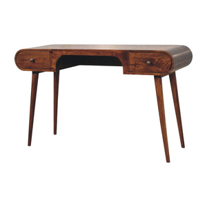 Couch.com London Arch Writing Desk Dark Brown, Wood Construction, Dark Brown Finish by Couch.com