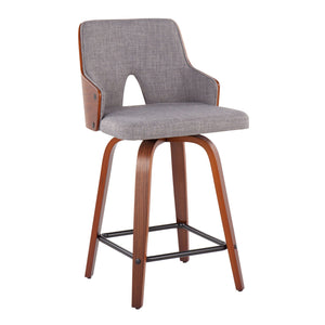 Stella - Mid Century Modern Fixed Height Counter Stool With Swivel (Set of 2) by Couch.com