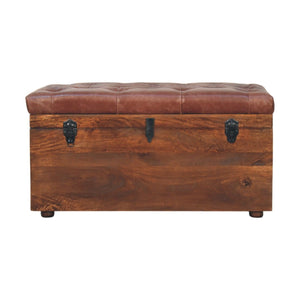 Buffalo - Artisan Furniture Leather Storage Trunk by Couch.com