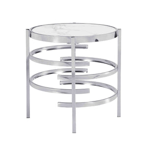 Elegant Pandora Sintered Stone End Table, Small Coffee Table For Living Room by Couch.com