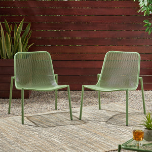Outdoor Iron Chair With Mesh Design by Couch.com
