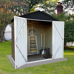 4FtX6Ft Out Storage Sheds Apex Roof - Brown / Black by Couch.com