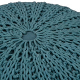 Shelby - Handcrafted Hand Knit Round Pouf by Couch.com