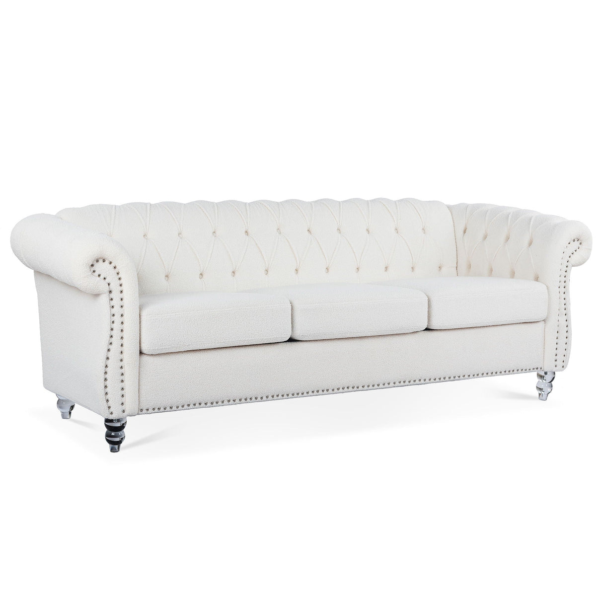 Rolled Arm Chesterfield 3 Seater Sofa by Couch.com