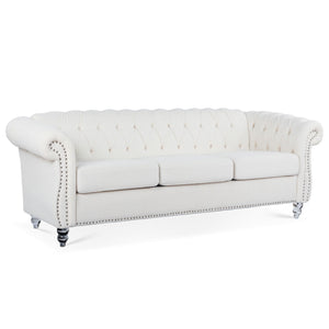 Rolled Arm Chesterfield 3 Seater Sofa by Couch.com