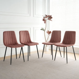 Dining Chair, Modern Kitchen Dining Chair With Cushion Back, Upholstered Side Chair With Coated Metal Legs, Family Kitchen Dining Room And Living Room (Set of 4 by Couch.com