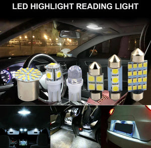 28pcs Car Interior White Combo LED Map Dome Door Trunk License Plate Light Bulbs