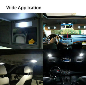 28pcs Car Interior White Combo LED Map Dome Door Trunk License Plate Light Bulbs