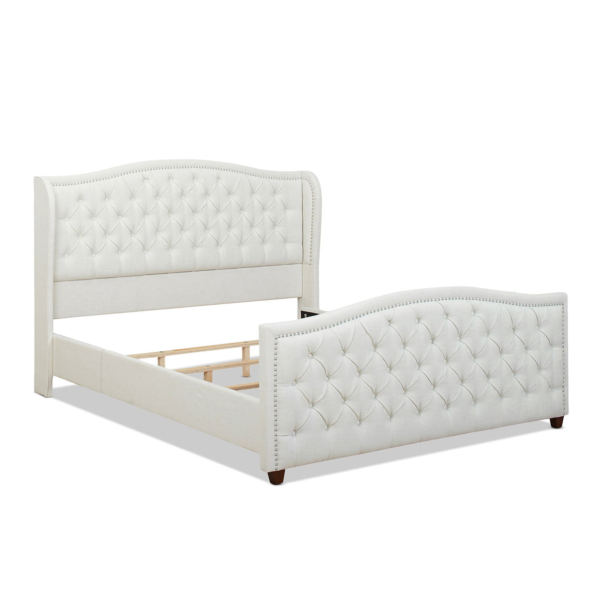 Marcella - Upholstered Shelter Headboard Bed Set by Couch.com