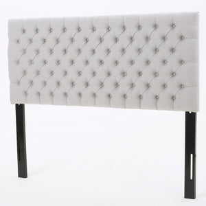 Queen Size Headboard With Button Tufting - Light Gray by Couch.com