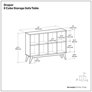 Draper - Handcrafted Low Bookcase
