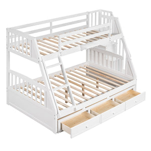 Bunk Bed With Drawers, Ladder And Storage Staircase by Couch.com