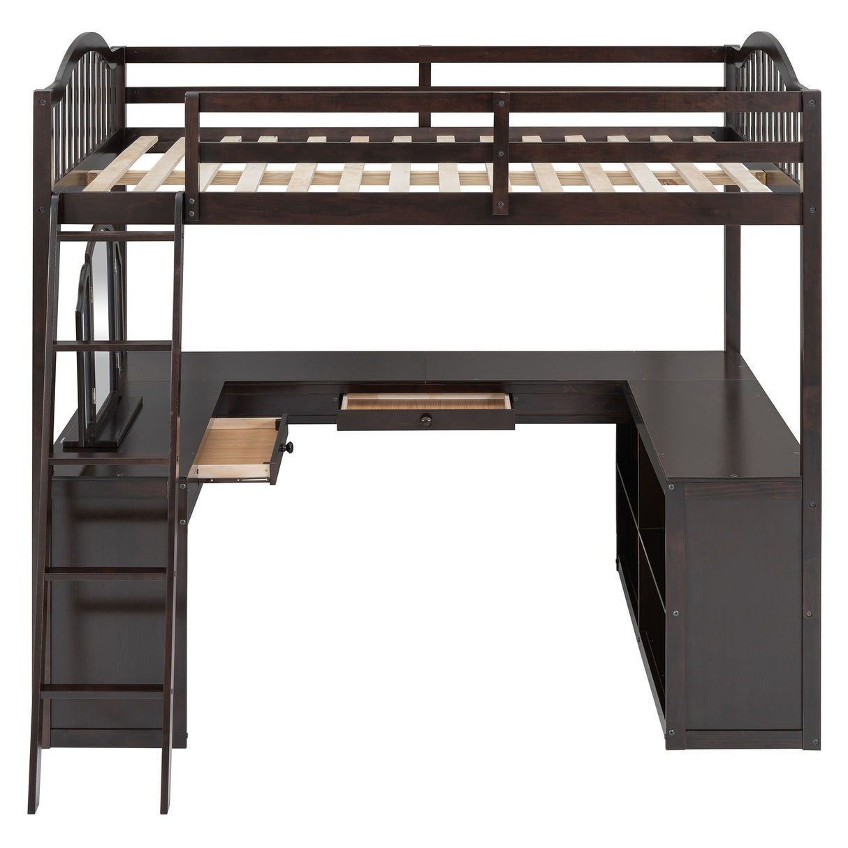 Loft Bed With Drawers, Cabinet, Shelves With Desk by Couch.com