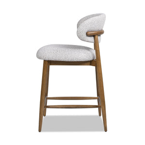 Locke - Modern Upholstered Counter Stool With Frame - Salt / Pepper by Couch.com
