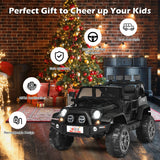 12V 2-Seater Ride on Car Truck with Remote Control and Storage Room-White