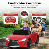 Kids Ride Lexus LC500 Licensed Remote Control Electric Vehicle-Red