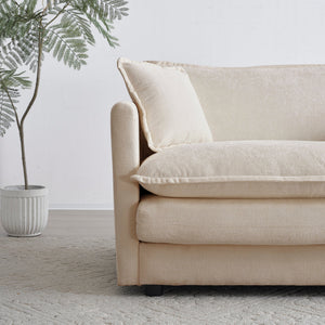 Comfy Deep Single Seat Sofa Upholstered Reading Armchair