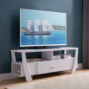 Contemporary TV Stand With 4 Shelves And 1 Drawer by Couch.com