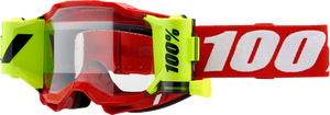 100% Accuri 2 Forecast Goggles - Neon Red - Clear 50017-00004