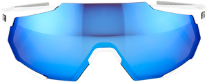 100% Racetrap Sunglasses - Matte White - Blue Mirror Lens 61037-000-75