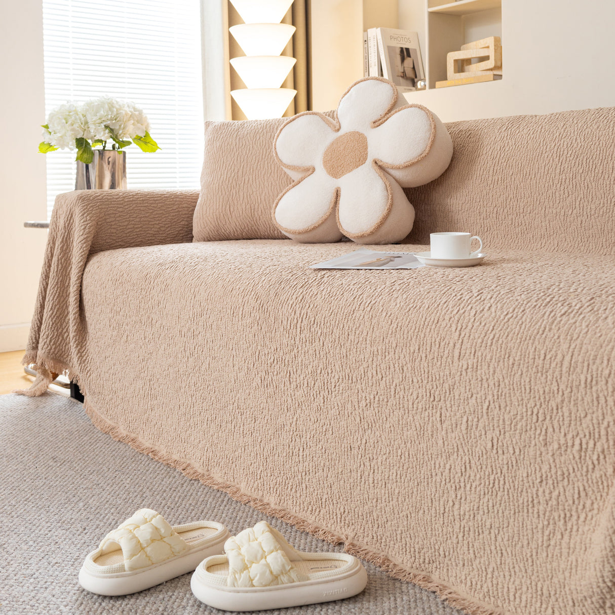 Sofa Throw Covers L-Shape Sectional Couch Cover for Dogs Cats Furniture Protector