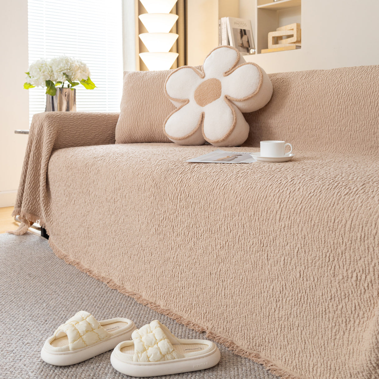 Sofa Throw Covers L-Shape Sectional Couch Cover for Dogs Cats Furniture Protector