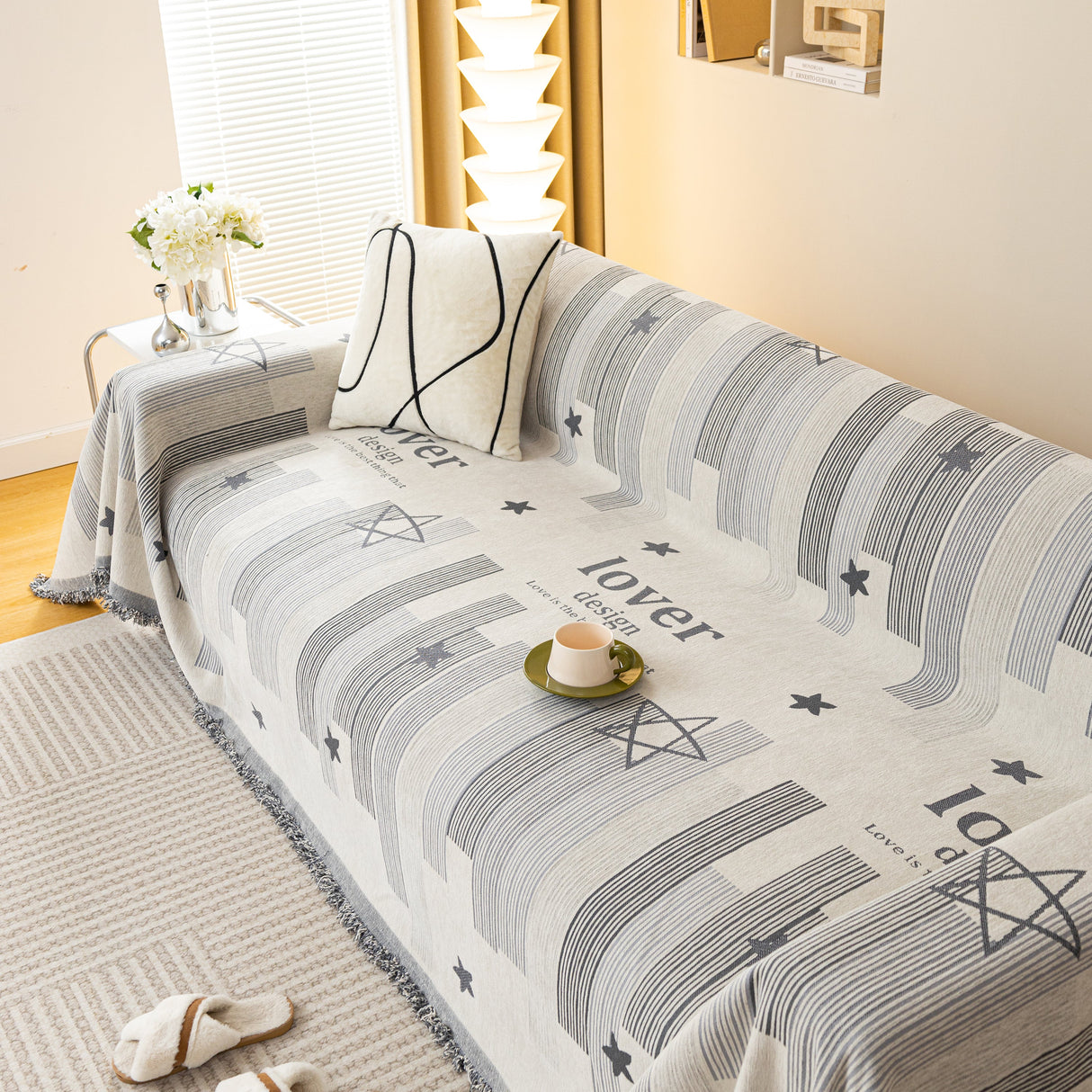 Chenille Lover Sofa Cover Blanket, Couch Protector Blanket for Couches, Large Throw Blanket for Couch