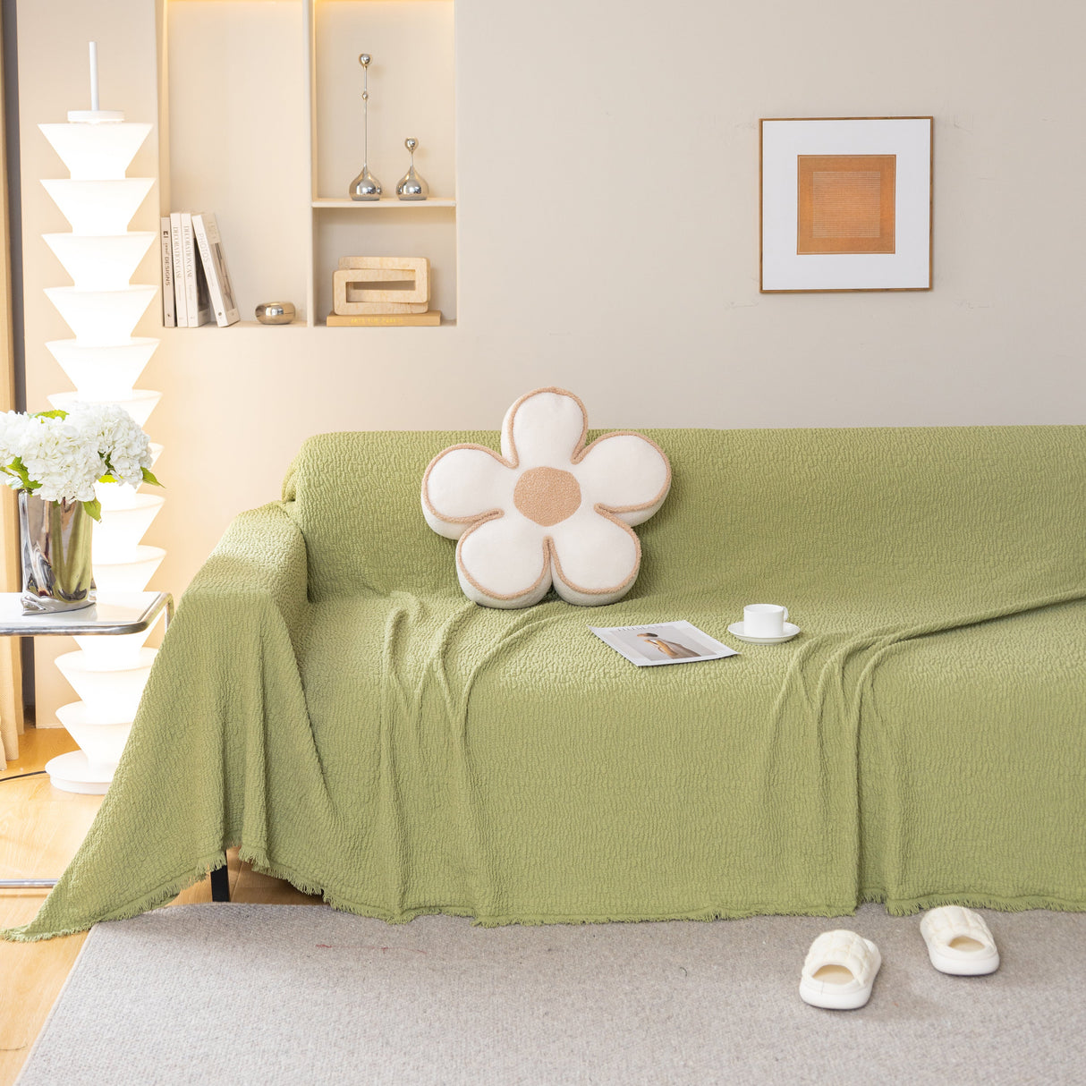 Sofa Throw Covers L-Shape Sectional Couch Cover for Dogs Cats Furniture Protector