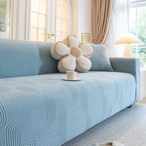 Modern Slipcovers Geometric Textured Stretchable Sofa Cover for Couch with Chaise