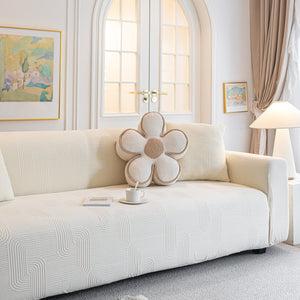 Modern Slipcovers Geometric Textured Stretchable Sofa Cover for Couch with Chaise