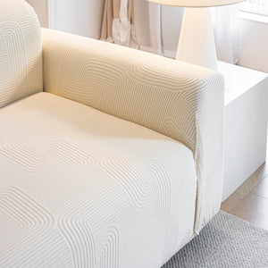 Modern Slipcovers Geometric Textured Stretchable Sofa Cover for Couch with Chaise