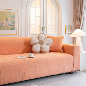 Modern Slipcovers Geometric Textured Stretchable Sofa Cover for Couch with Chaise