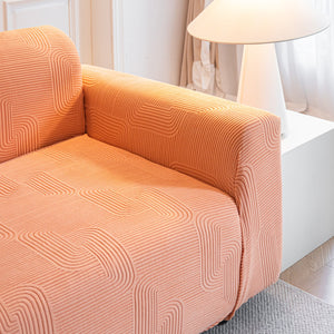 Modern Slipcovers Geometric Textured Stretchable Sofa Cover for Couch with Chaise